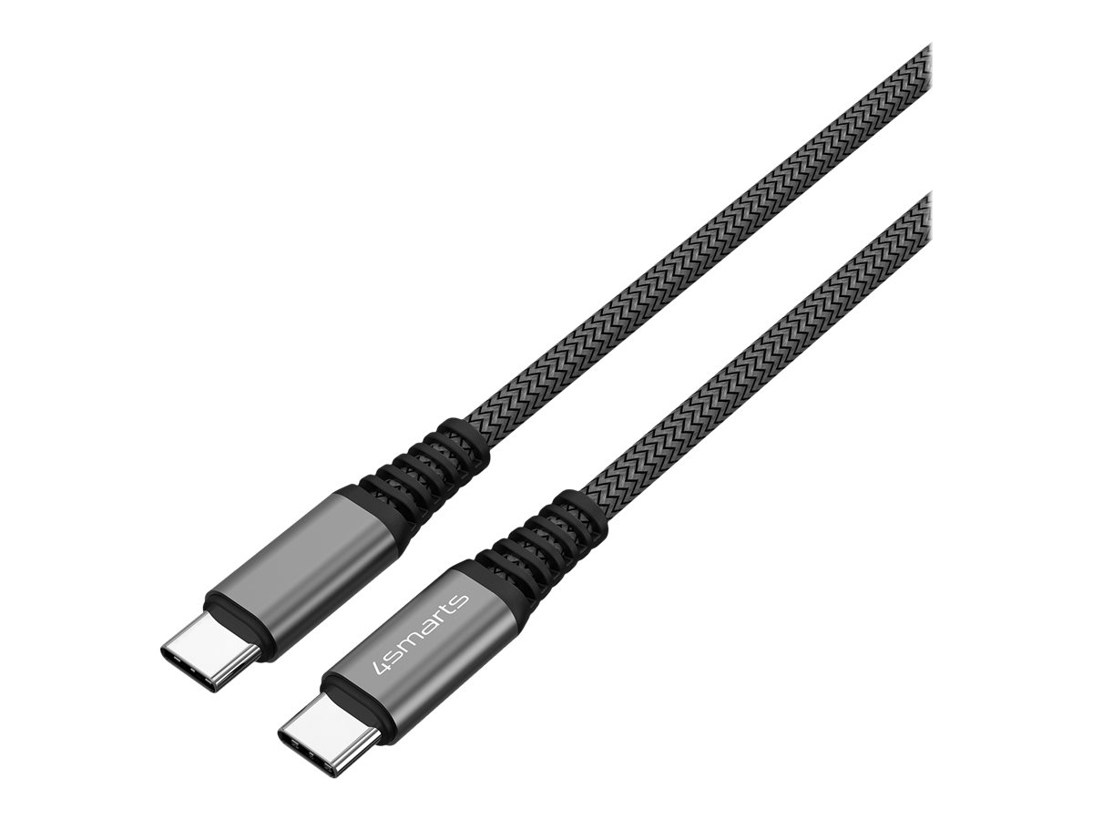 4smarts USB-C auf USB-C Kabel PremiumCord 100W 1,5m schwarz 4smarts USB-C auf USB-C Kabel PremiumCord 100W 1,5m schwarz
