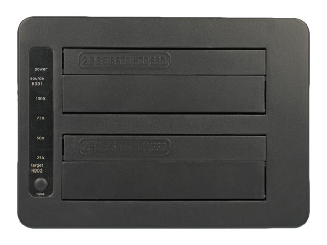 Delock USB Type-C 3.1 Dockingstation fuer 2 x SATA HDD / SSD mit Klon Funktion