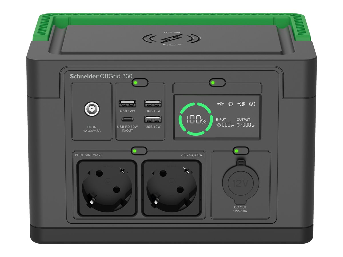 APC Schneider OffGrid Portable Power Station 330 332Wh Lithium-ion 2 Schuko Sinewave