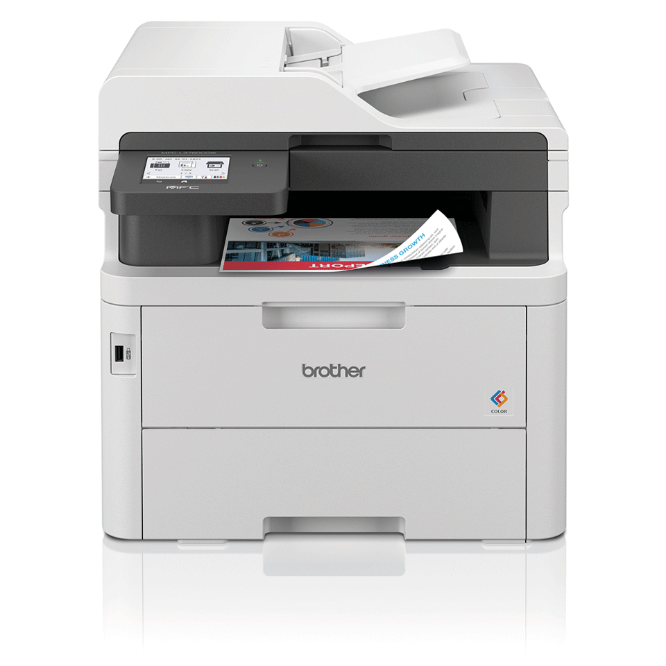 brother MFCL3760CDW 4 in 1 FarblaserMultifunktionsdrucker grau