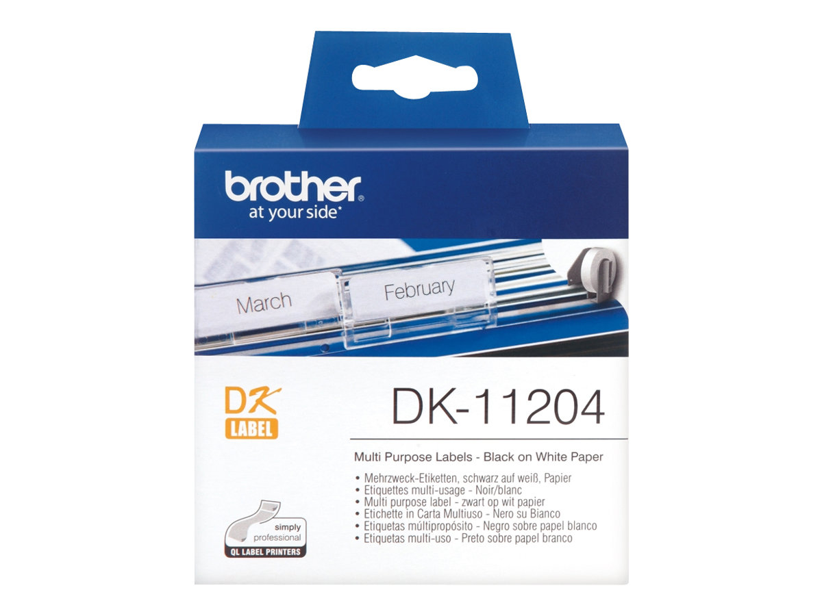 DK11204 BROTHER PT QL550 ETIKETTEN WEISS DK11204 BROTHER PT QL550 ETIKETTEN WEISS