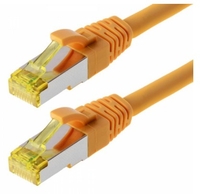 helos Patchkabel Cat 6a SFTP RJ45 gelb 15m AWG267 LSZH GHMT