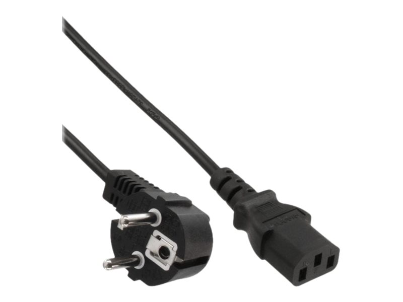 INLINE Netzkabel Schutzkontakt gewinkelt auf Kaltgeraetestecker C13 0,5m INLINE Netzkabel Schutzkontakt gewinkelt auf Kaltgeraetestecker C13 0,5m