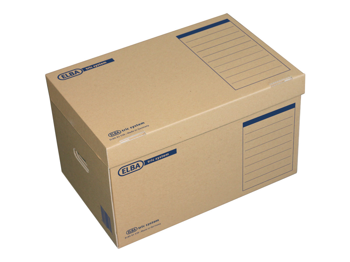 10 ELBA Archivcontainer tric system braun 54,5 x 36,0 x 32,0 cm