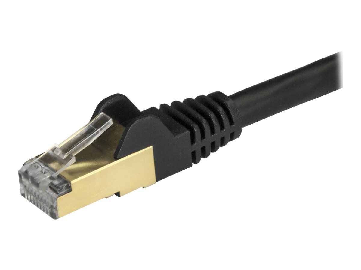 STARTECH.COM CAT6a Ethernet Cable - 2m - Black Network Cable - Snagless RJ45 Cable - Ethernet Cord - 2 m / 6 ft