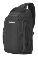 MANHATTAN Amsterdam Anti-Diebstahl Laptop-Umhängetasche 33,8cm 13,3Zoll Rucksack mit einzelnem Schultergurt wasserabweisend schwarz