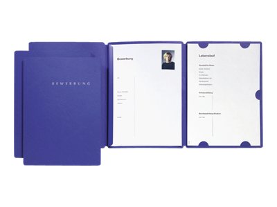 3 PAGNA Bewerbungsmappen Select DIN A4 blau