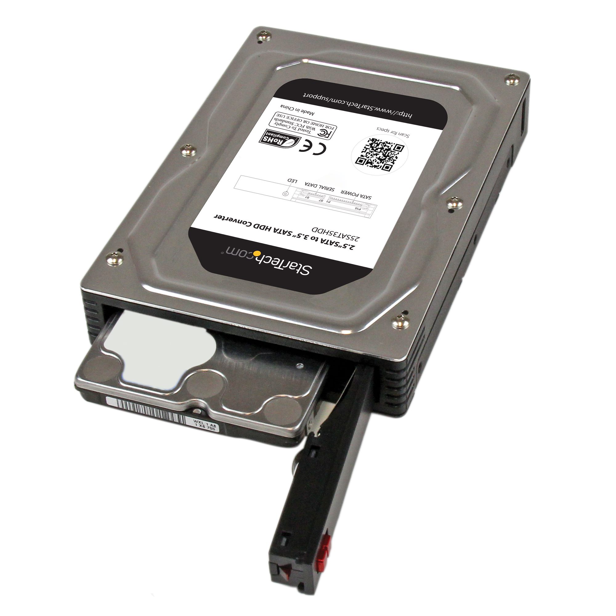 STARTECHCOM 25SAT35HDD 635cm25in to 889cm35in SATA Hard Drive Converter Enclosure