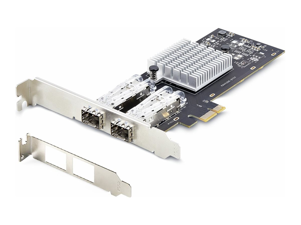 STARTECH.COM 2-Port GbE SFP Netzwerkkarte PCIe 2.0 x1 Intel I350-AM2 2x 1GbE 1000BASE Kupfer/Glasfaser Netzwerkkarte Gigabit LWL/LAN