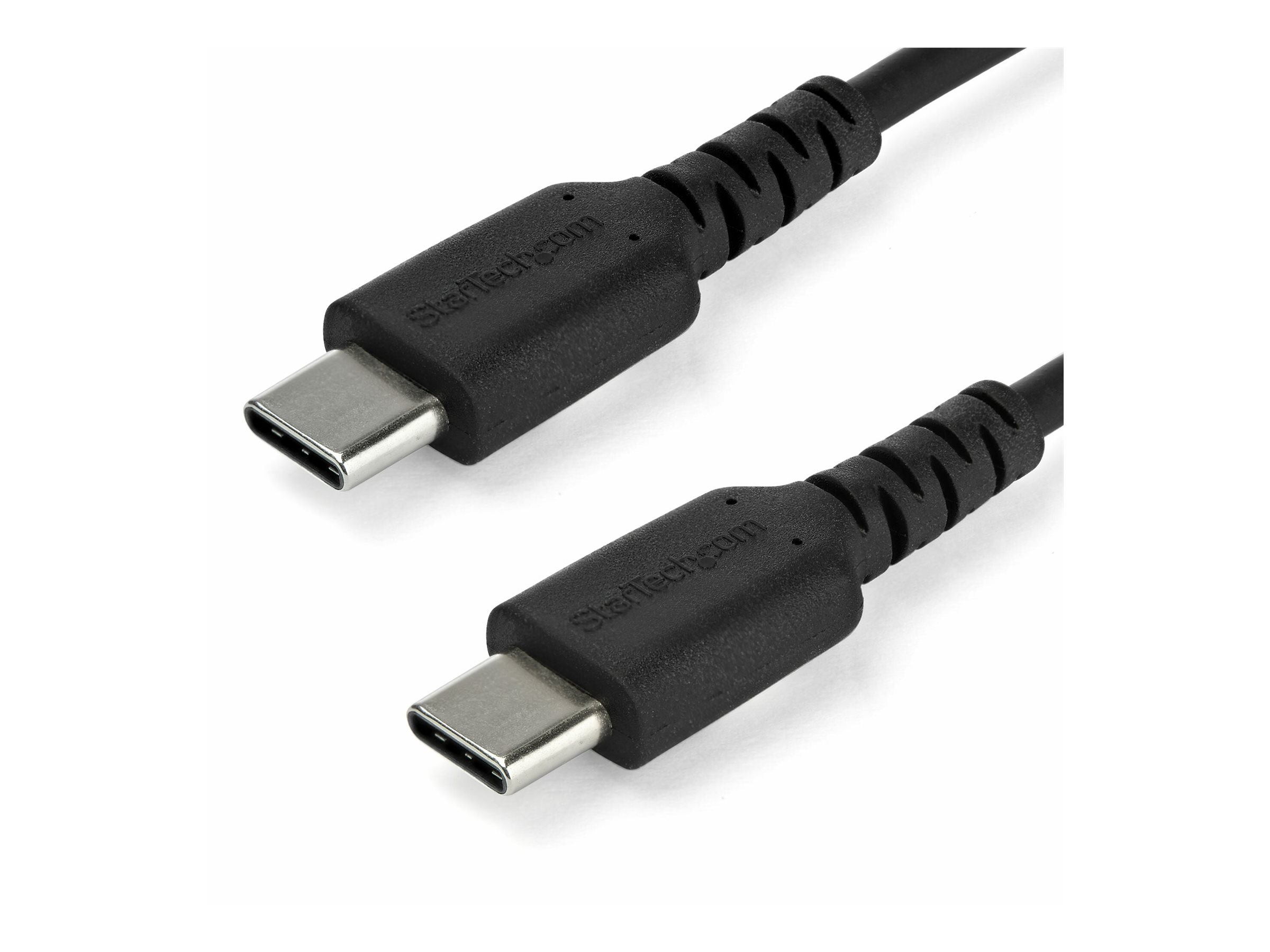 STARTECH.COM 1m 3ft USB-C Cable Durable USB 2.0 Type C Cord Data & Charging Male to Male Black
