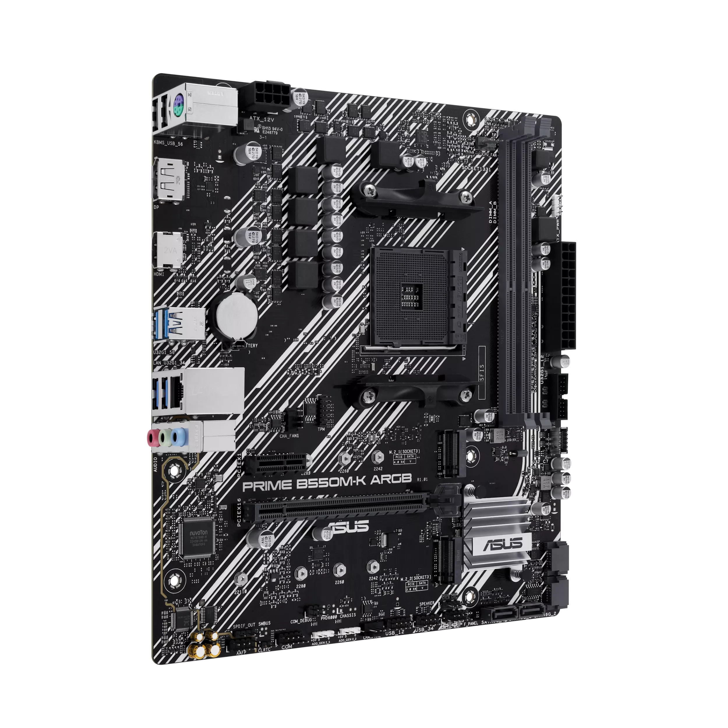 ASUS PRIME B550MK ARGB AM4 2DDR4 microATX 4xSATA MB 1xHDMI 21 1xDP 14 2xM2