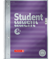 BRUNNEN Collegeblock Premium Student Lineatur 14 Notenlineatur DIN A4 ohne Rand, 1 Block
