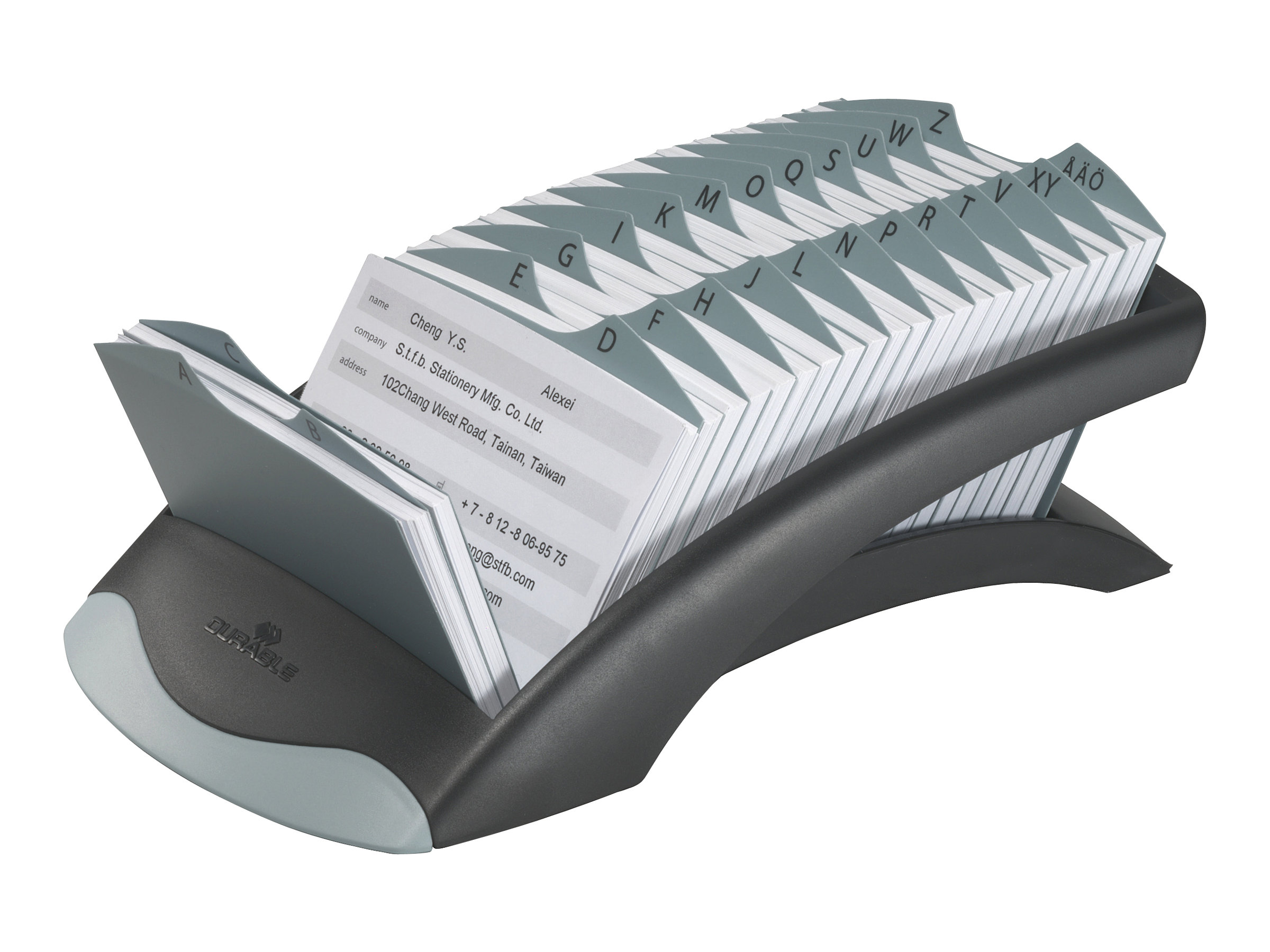 DURABLE Adresskartei Telindex desk schwarz, fuer 500 Adress,- Telefonkarten