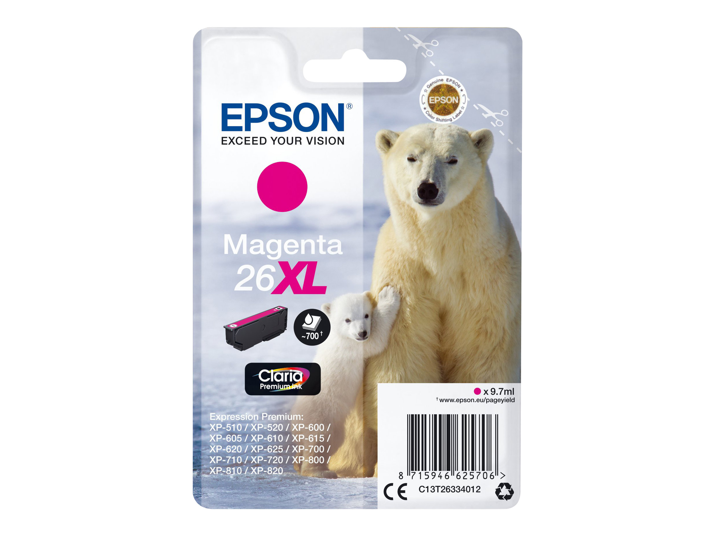 C13T26334012 EPSON XP Tinte magenta HC