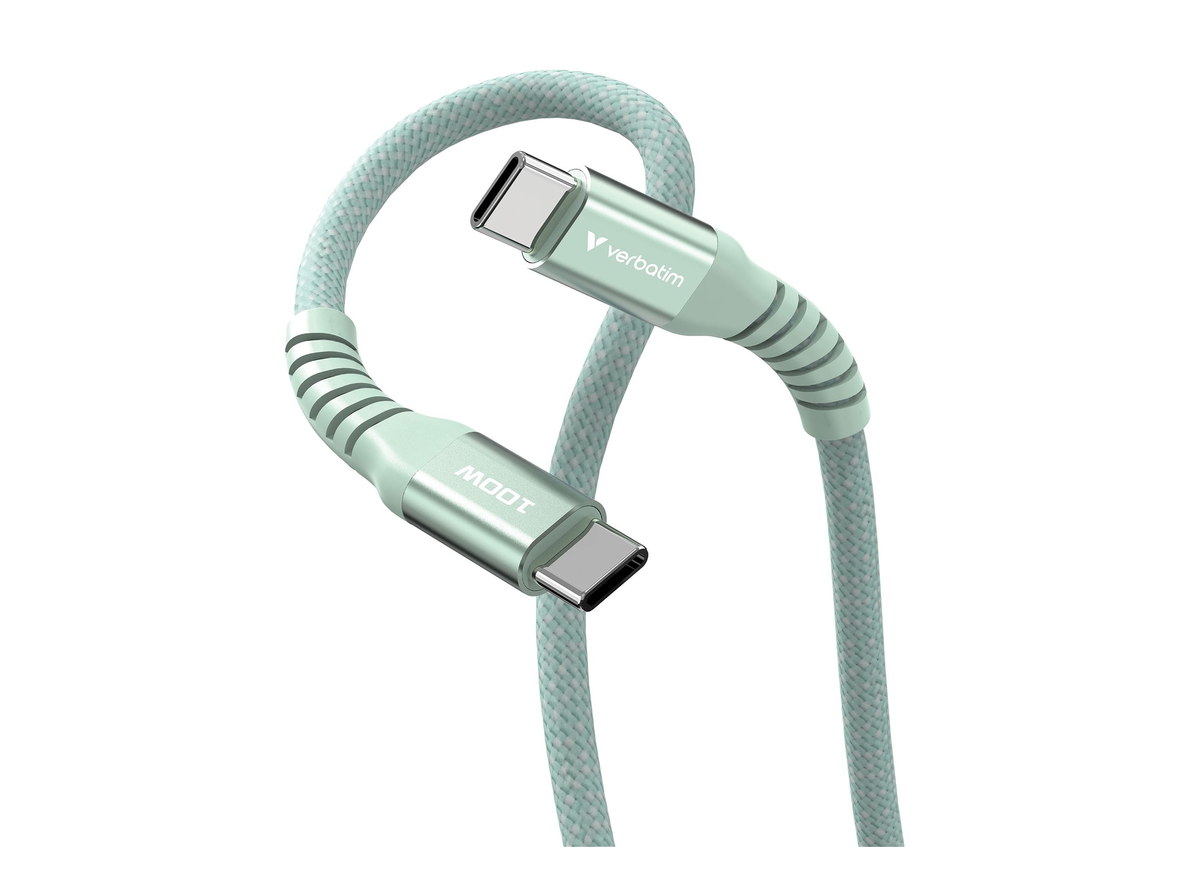 Verbatim Sync & Charge USB-C auf USB-C 100W Magnetisches Kabel - 120cm Gruen