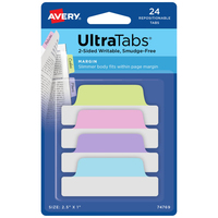 AVERY Zweckform UltraTabs Schmal Haftmarker farbsortiert 24 Blatt AVERY Zweckform UltraTabs Schmal Haftmarker farbsortiert 24 Blatt