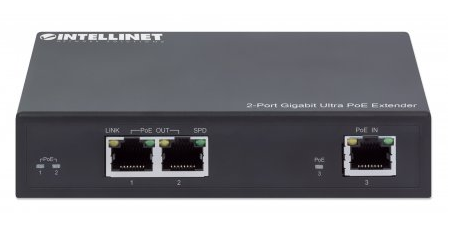 Intellinet 2-Port Gigabit Ultra PoE Extender 100m