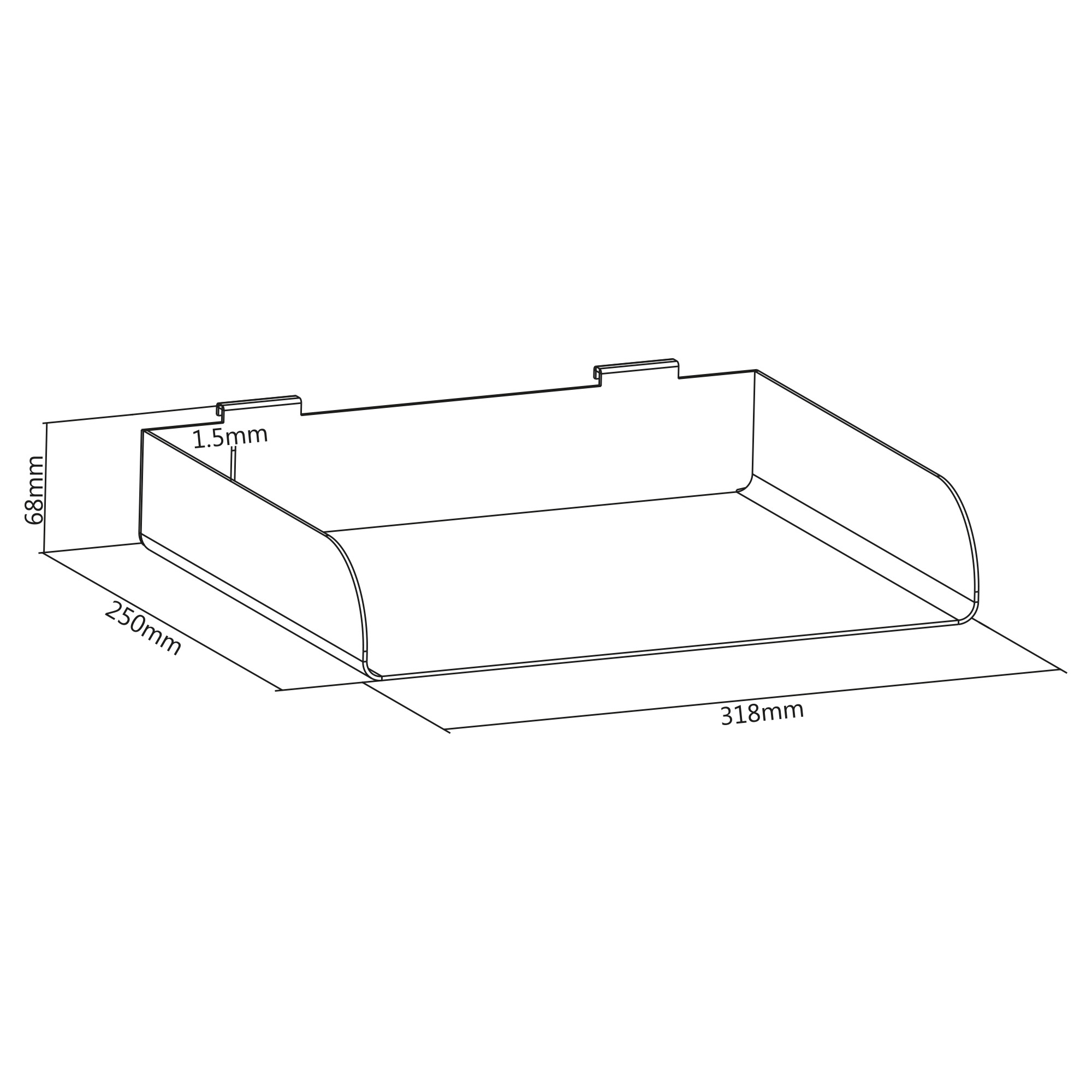 INLINE Slatwall Ablage gross weiss