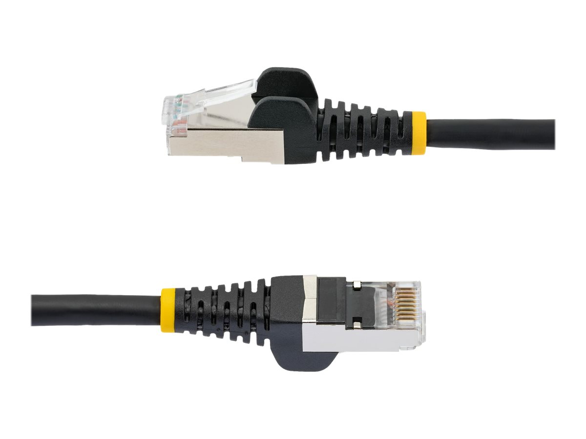 STARTECH.COM 1.5m CAT6a Ethernet Cable Black Low Smoke Zero Halogen LSZH 10GbE 100W PoE S/FTP Snagless RJ-45 Network Patch Cord