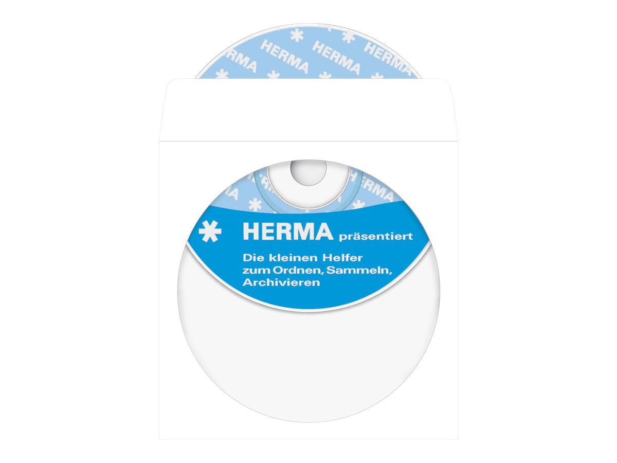 HERMA CD-PapierhÃ¼llen weiÃ mit KlebeflÃ¤che   100 St.