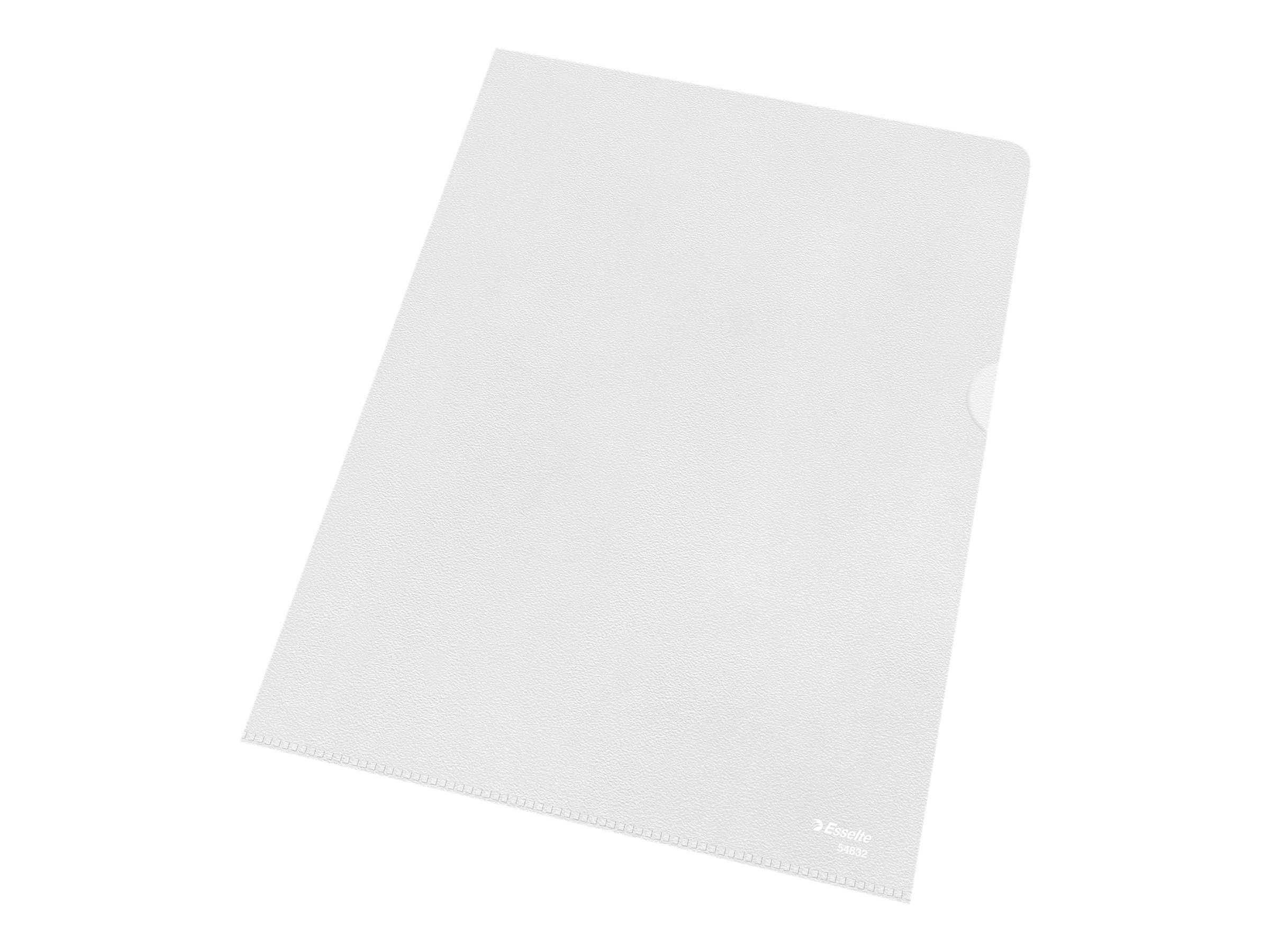 100 Esselte Sichthuellen DIN A4 transparent genarbt 0,11 mm 100 Esselte Sichthuellen DIN A4 transparent genarbt 0,11 mm