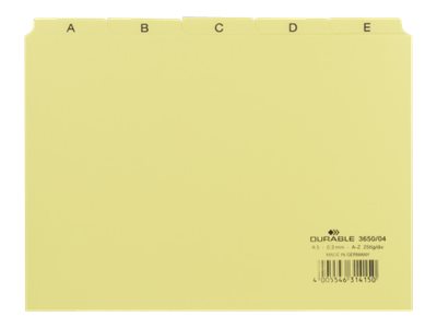 DURABLE Karteikartenregister A-Z gelb