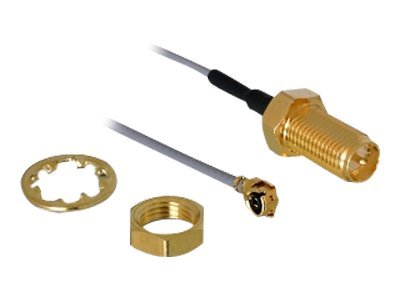 Delock Antennenkabel RPSMA Buchse zum Einbau MHFUFLLP068