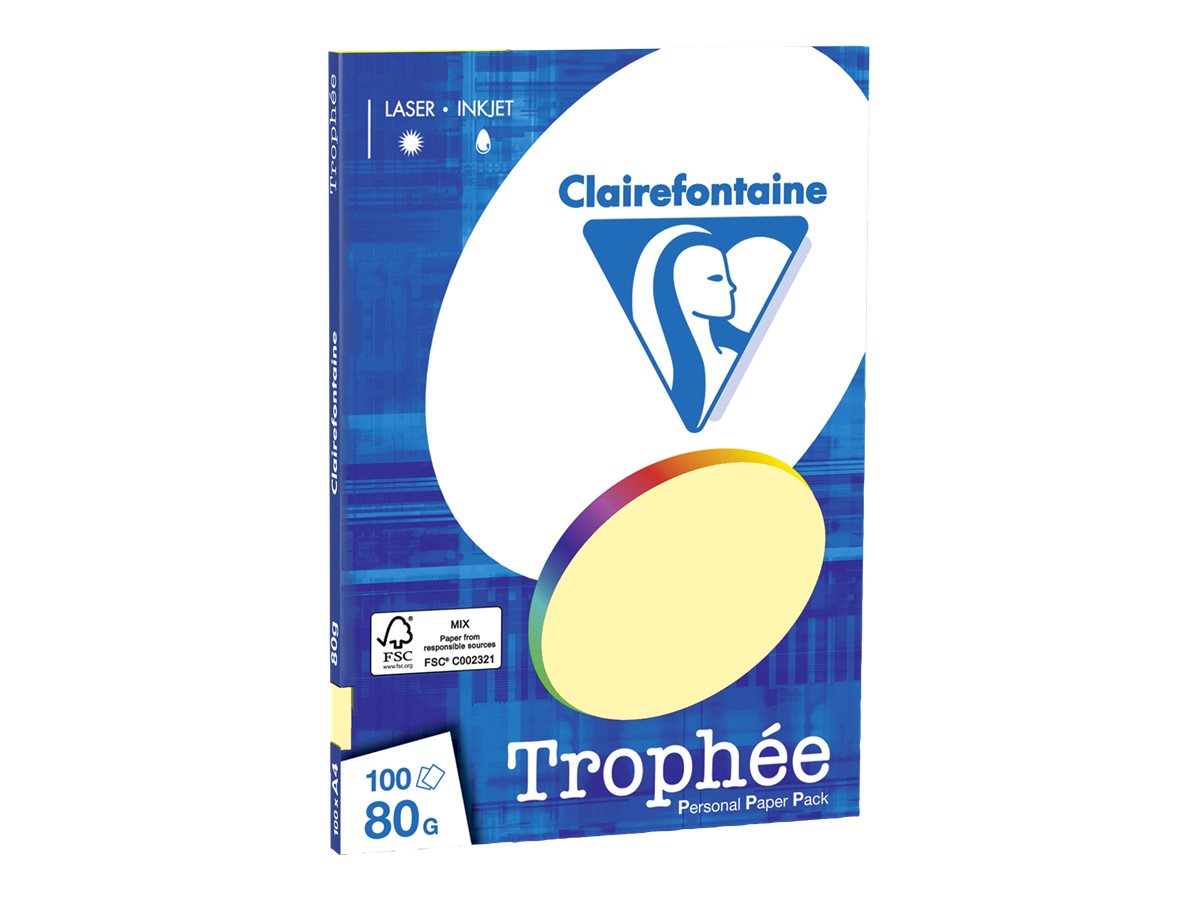 Clairefontaine Kopierpapier Trophée gelb DIN A4 80 g/qm 100 Blatt