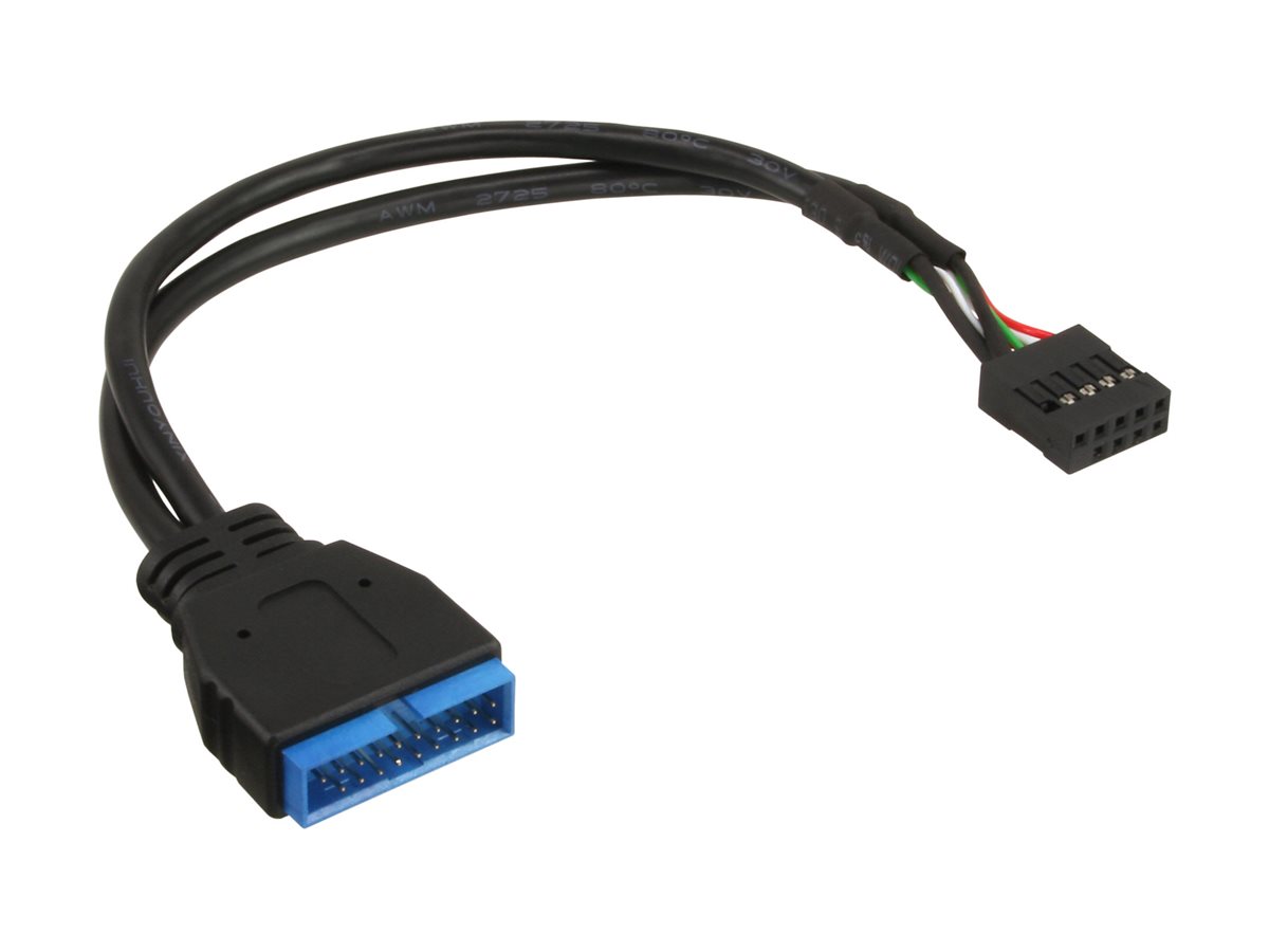 INLINE USB 2.0 zu 3.0 Adapterkabel intern Pfostenanschluss  0.15m