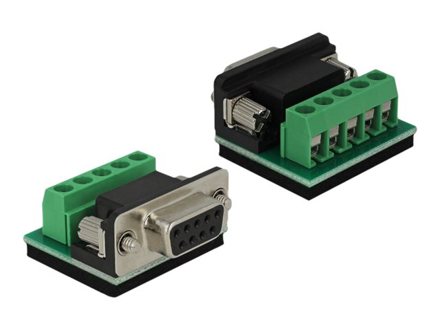 DELOCK Konverter 1 x Seriell RS232 DB9 Buchse zu 1 x Seriell RS422485 DB9 Stecker mit ESD Schutz 15 kV