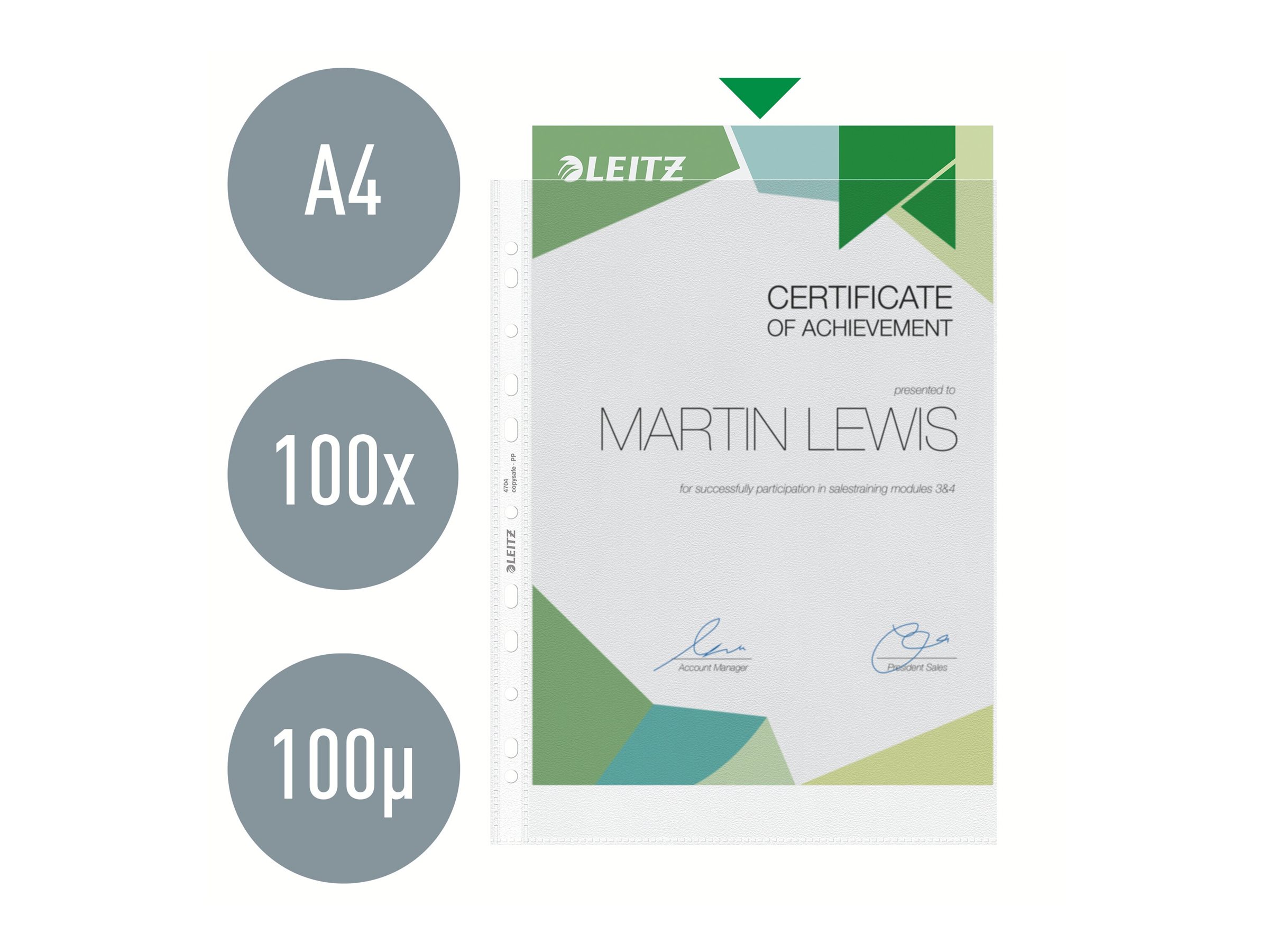 100 LEITZ Prospekthuellen 4704 DIN A4 transparent genarbt 0,10 mm 100 LEITZ Prospekthuellen 4704 DIN A4 transparent genarbt 0,10 mm
