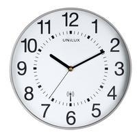 unilux Funkwanduhr Wave weiss grau Kunststoff, Ø 30,0 cm unilux Funkwanduhr Wave weiss grau Kunststoff, Ø 30,0 cm