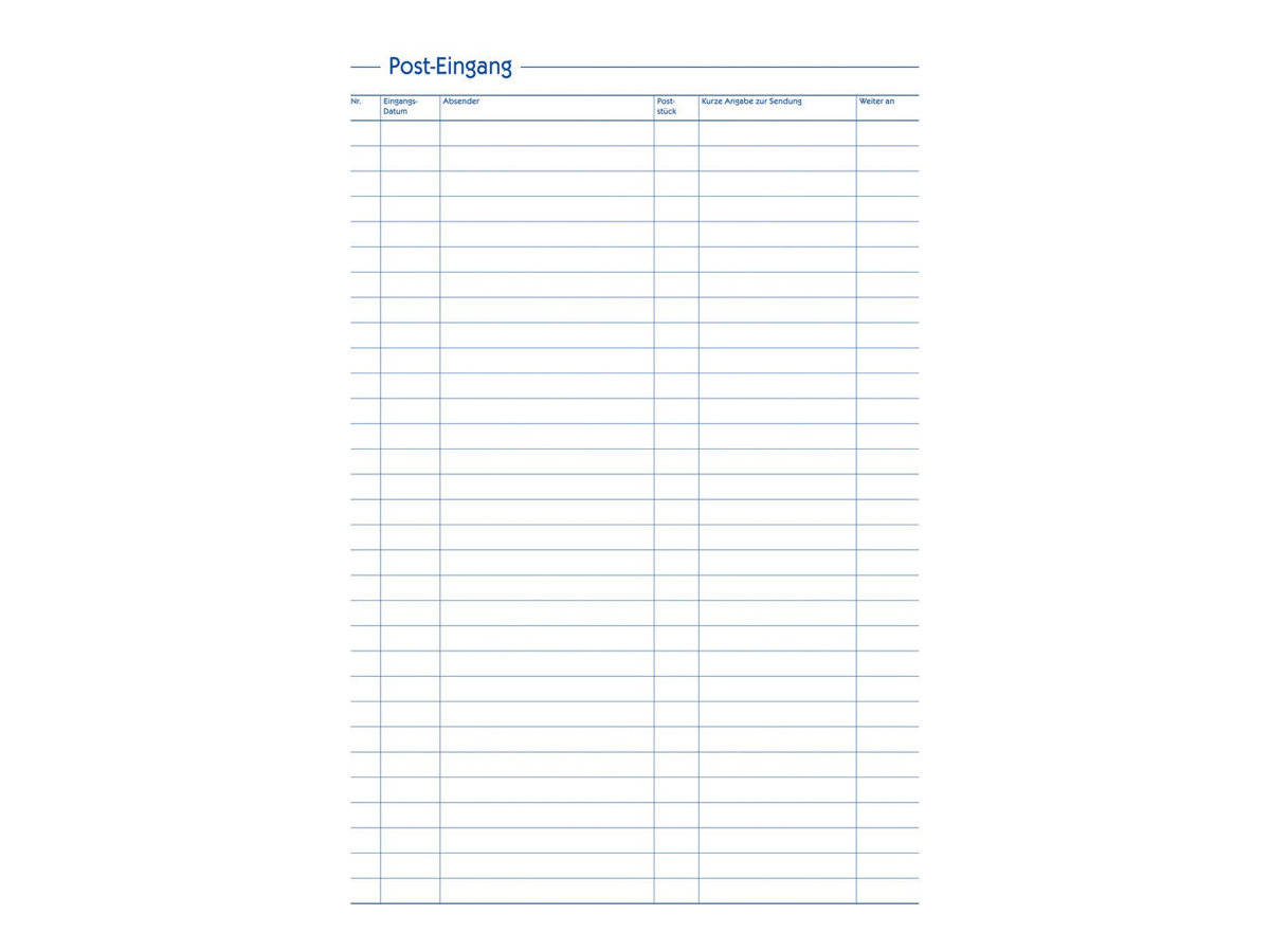 AVERY Zweckform Post-Eingang-/Ausgangsbuch Formularbuch 931 AVERY Zweckform Post-Eingang-/Ausgangsbuch Formularbuch 931