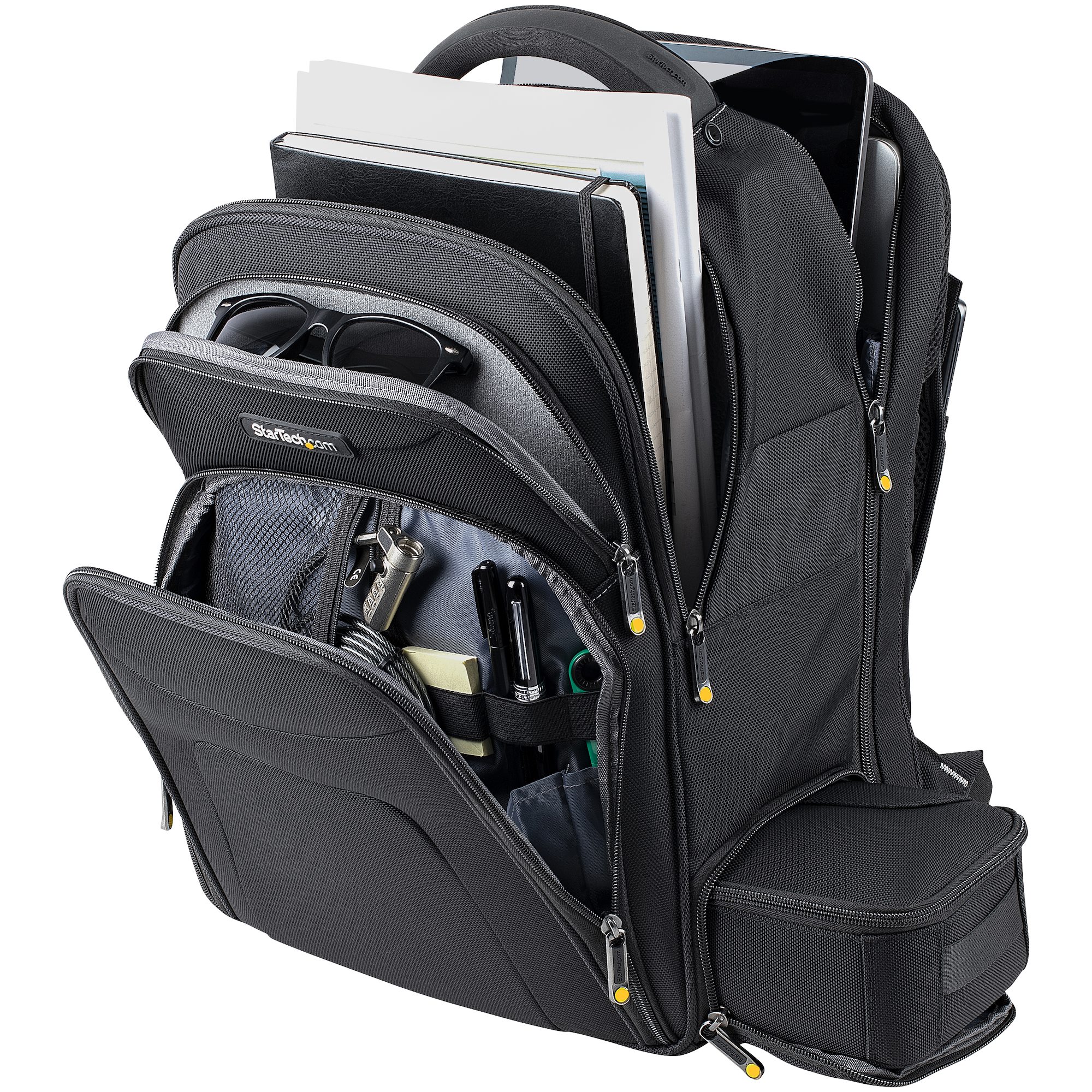 STARTECHCOM 43,94cm 17,3Zoll Laptop Rucksack mit abnehmbarer Zubehoertasche Ergonomischer IT Rucksack fuer IT TechnikerProfi