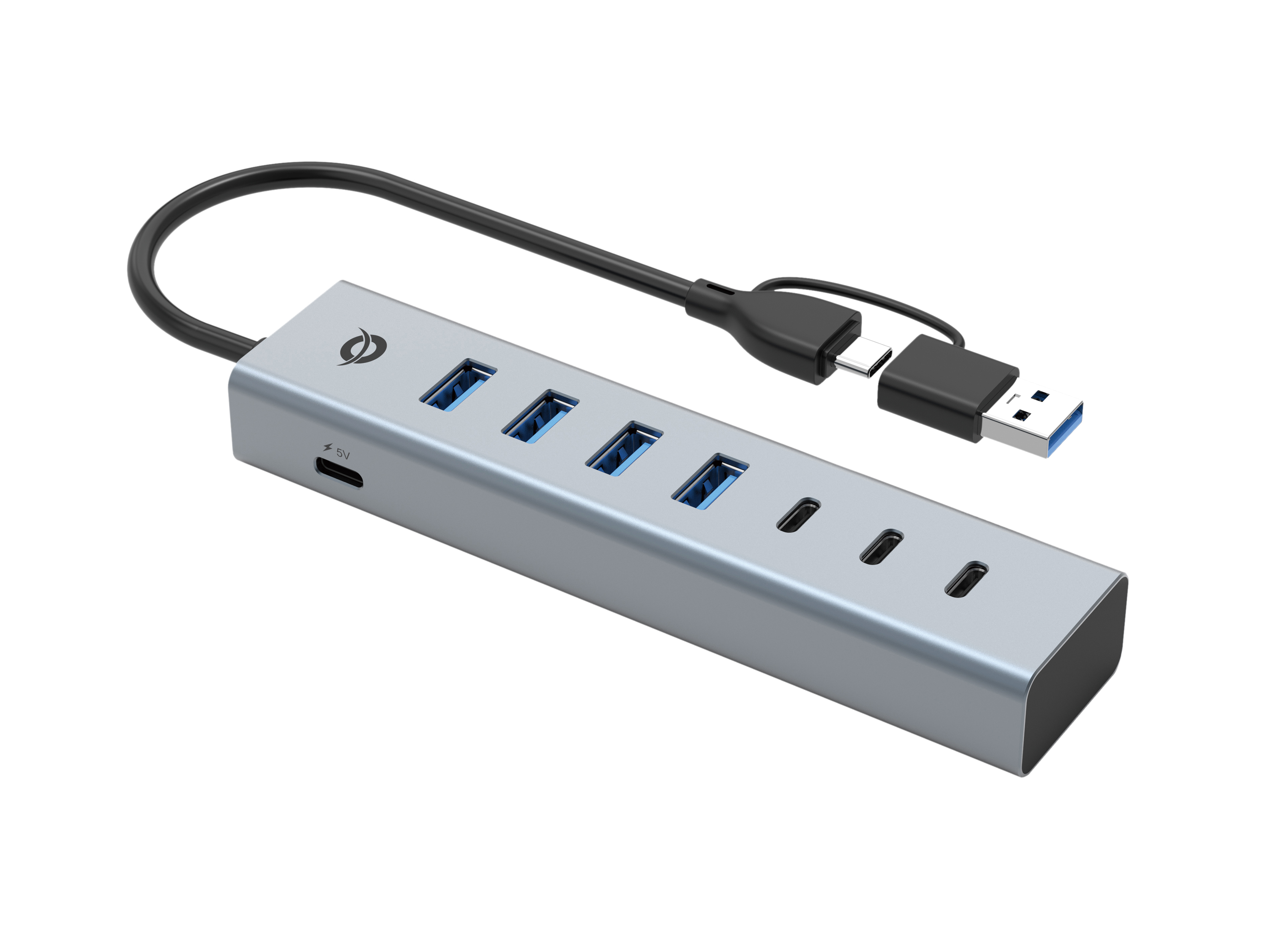 CONCEPTRONIC 7Port Hub USBA30C Adap4xA30mNetz gr