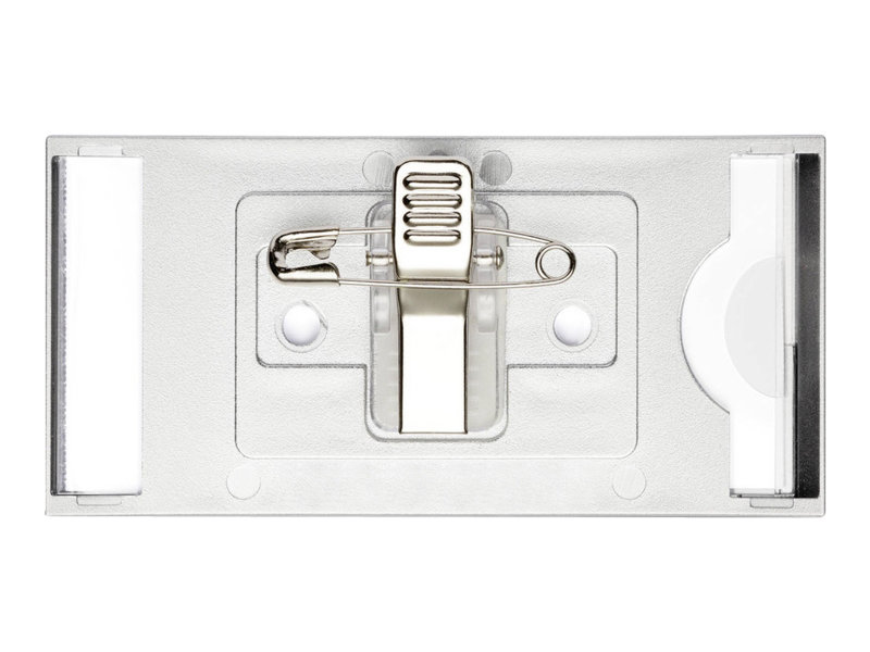 10 DURABLE Badge Classic Namensschilder mit Kombiklemme 7,4 x 3,4 cm