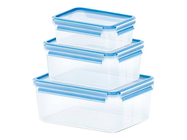 Groupe SEB EMSA CLIP & CLOSE Frischhaltedosen-Set 3-teilig Blau