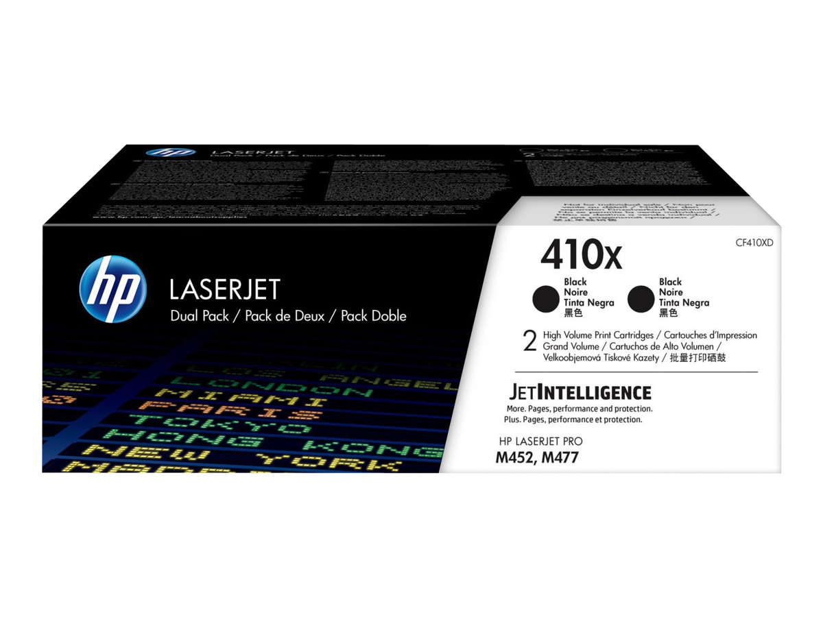 HP 410X (CF410XD) schwarz Tonerkartuschen, 2er-Set HP 410X (CF410XD) schwarz Tonerkartuschen, 2er-Set
