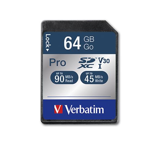 VERBATIM PRO U3 SDXC KARTE 64GB