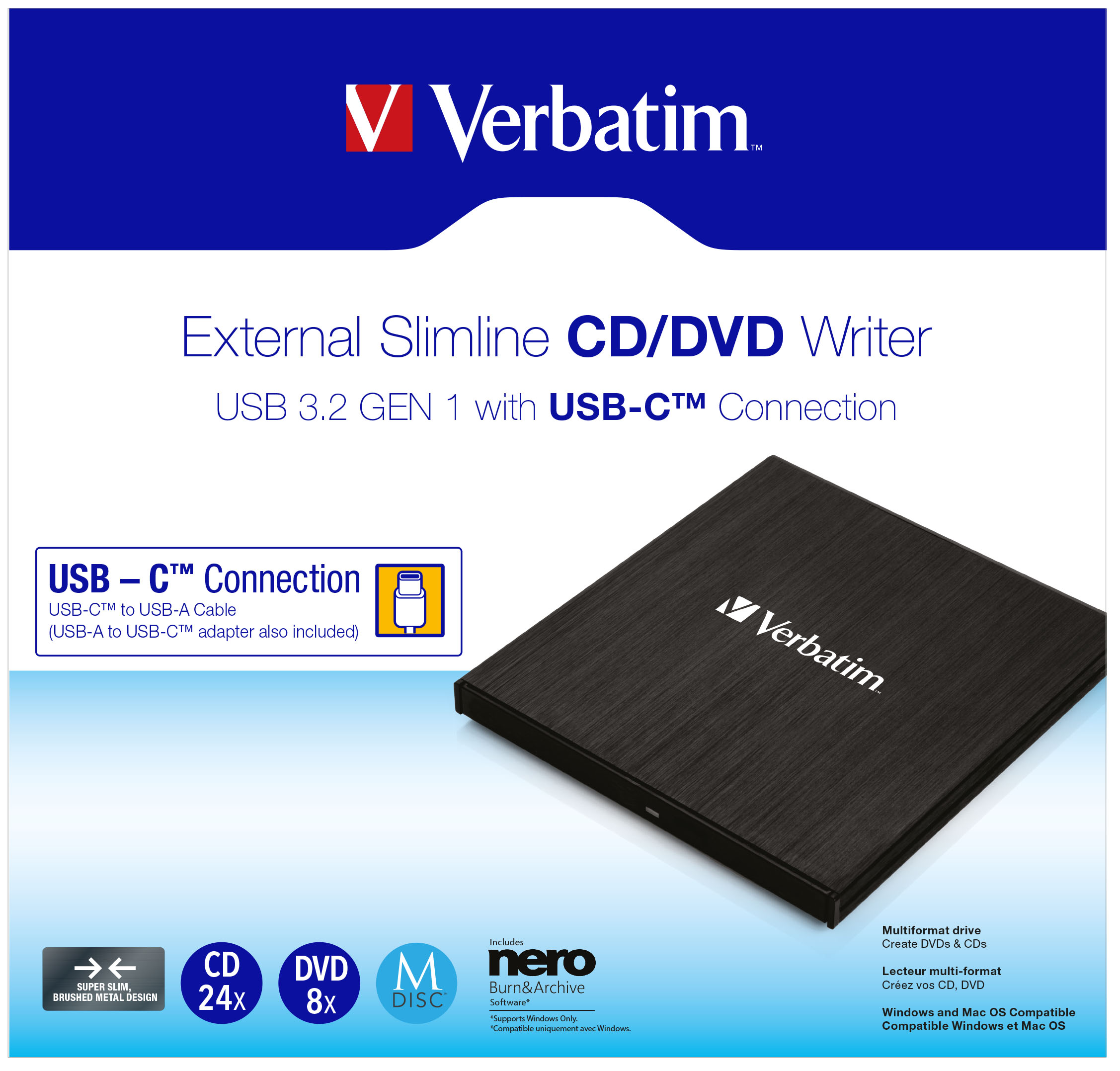 VERBATIM EXTERNAL SLIMLINE WRITER