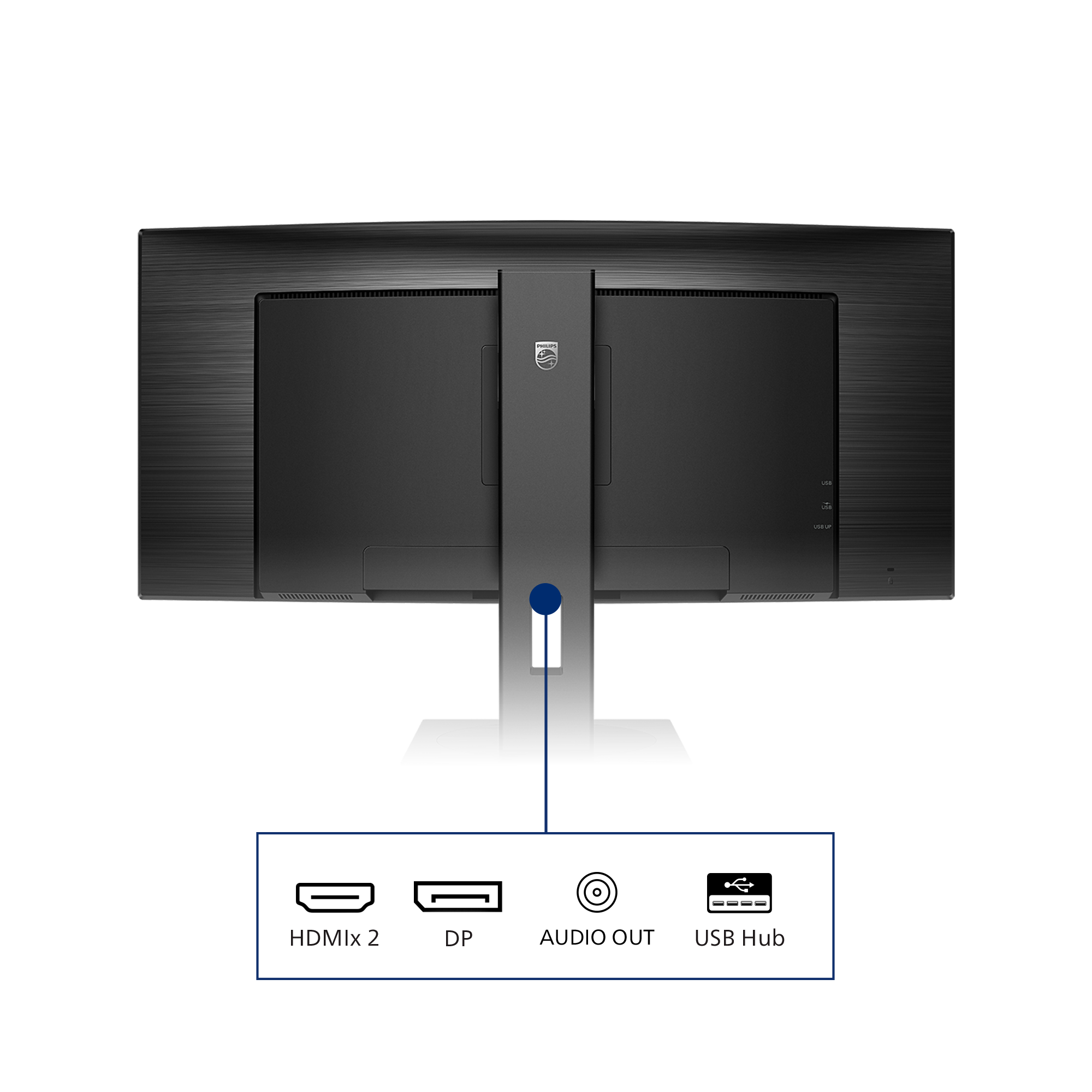 864cm34 3440x1440 Philips BLine 345B1C Curved 5ms 219 USB 2xHDMI DisplayPort VESA Speaker WQHD Black
