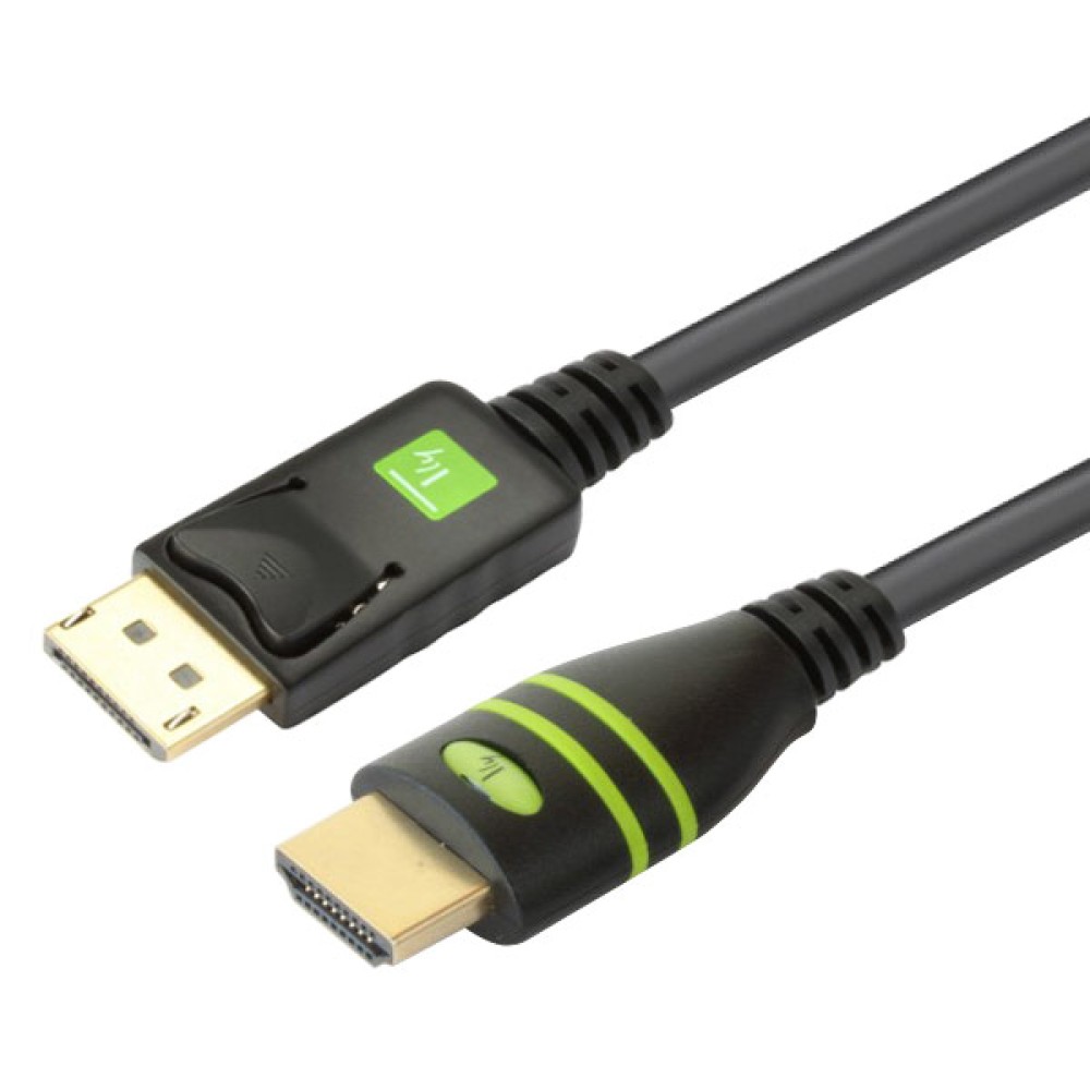 TECHLY Konverterkabel DisplayPort 11 auf HDMI schwarz 1m konvertiert das DisplayPort Signal in ein HDMI Signal