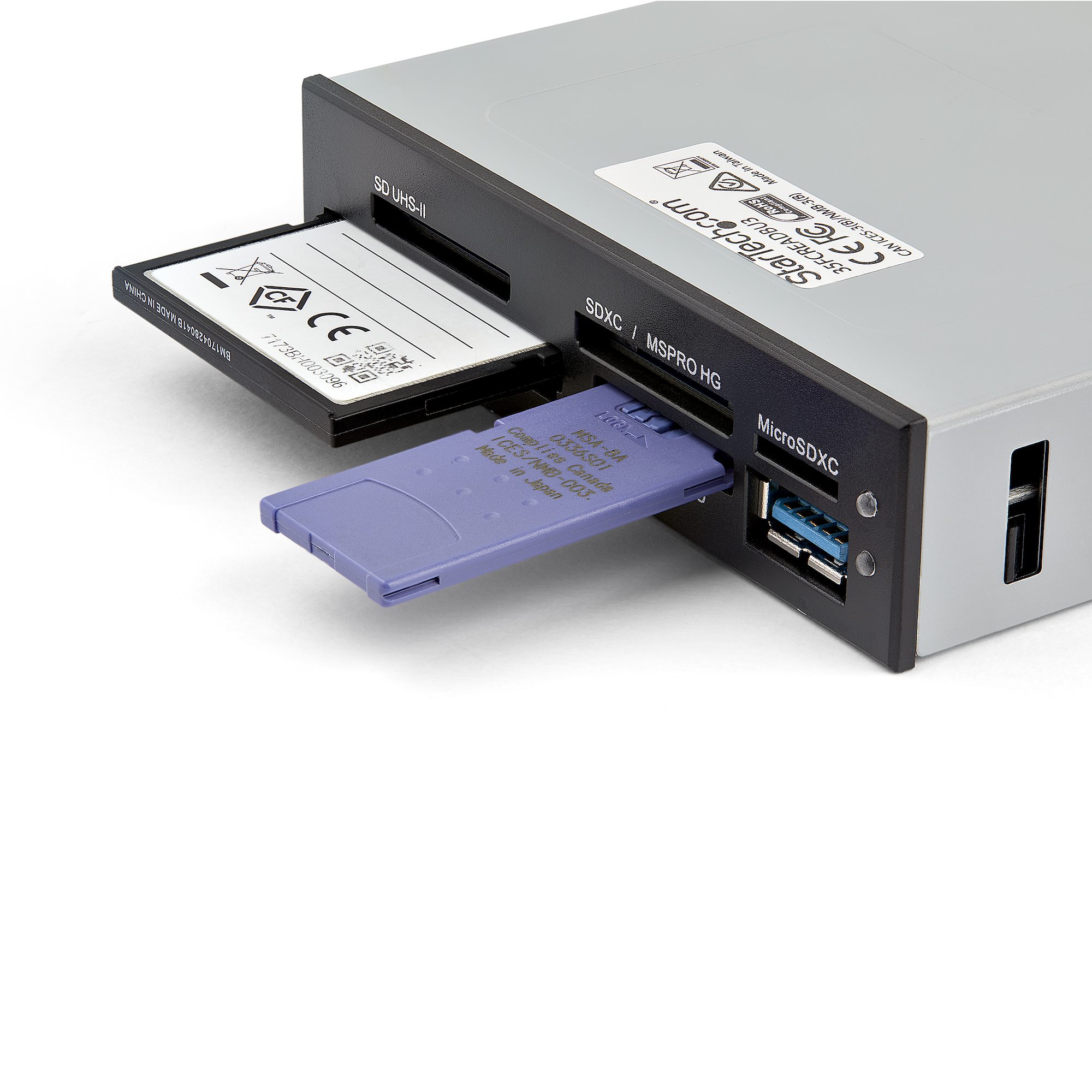 STARTECHCOM USB 30 interner Kartenleser mit UHSII Unterstuetzung SecureDigitalMicro SDMemoryStickCF Kartenlesegeraet