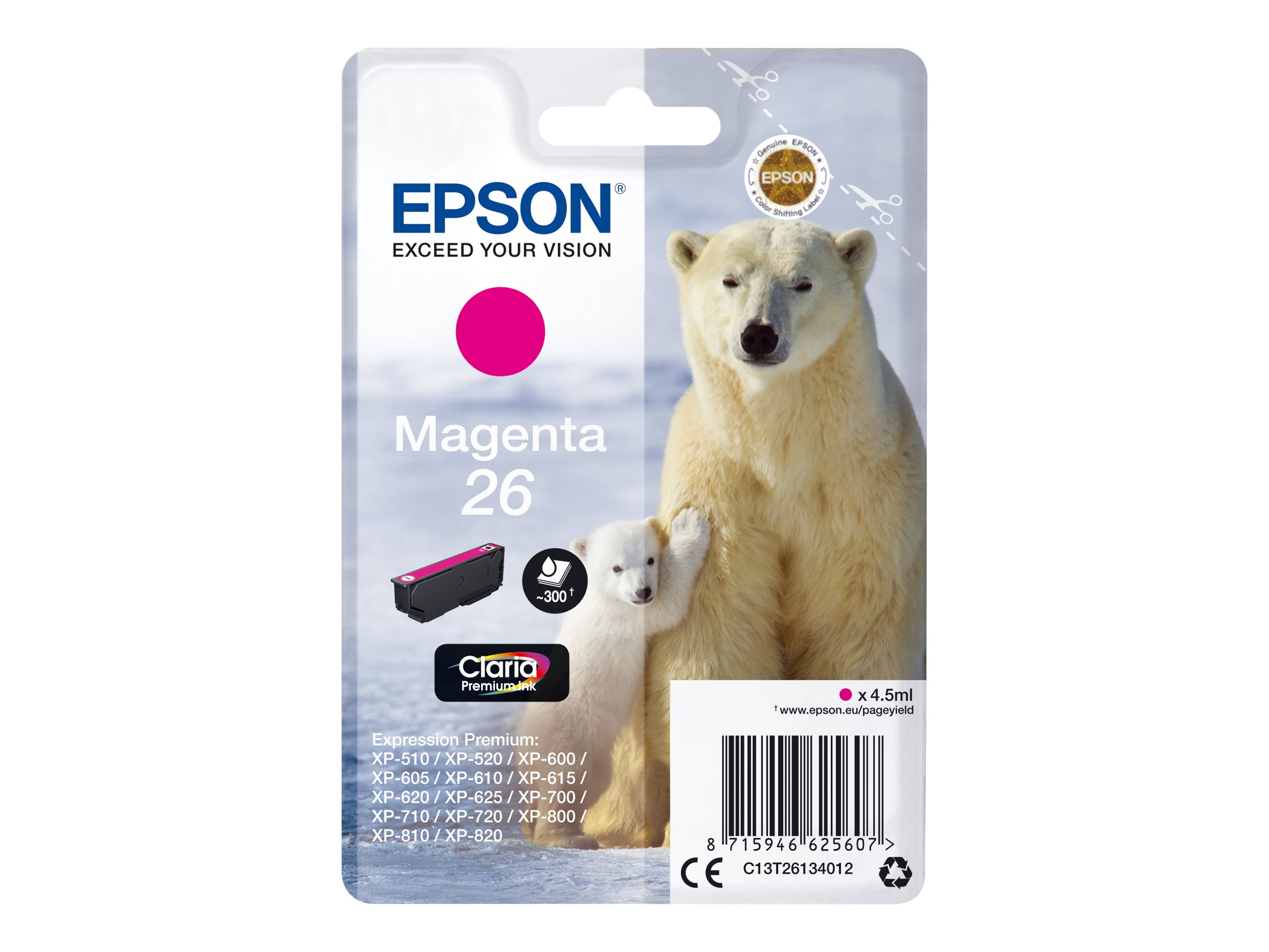 C13T26134012 EPSON XP Tinte magenta ST C13T26134012 EPSON XP Tinte magenta ST