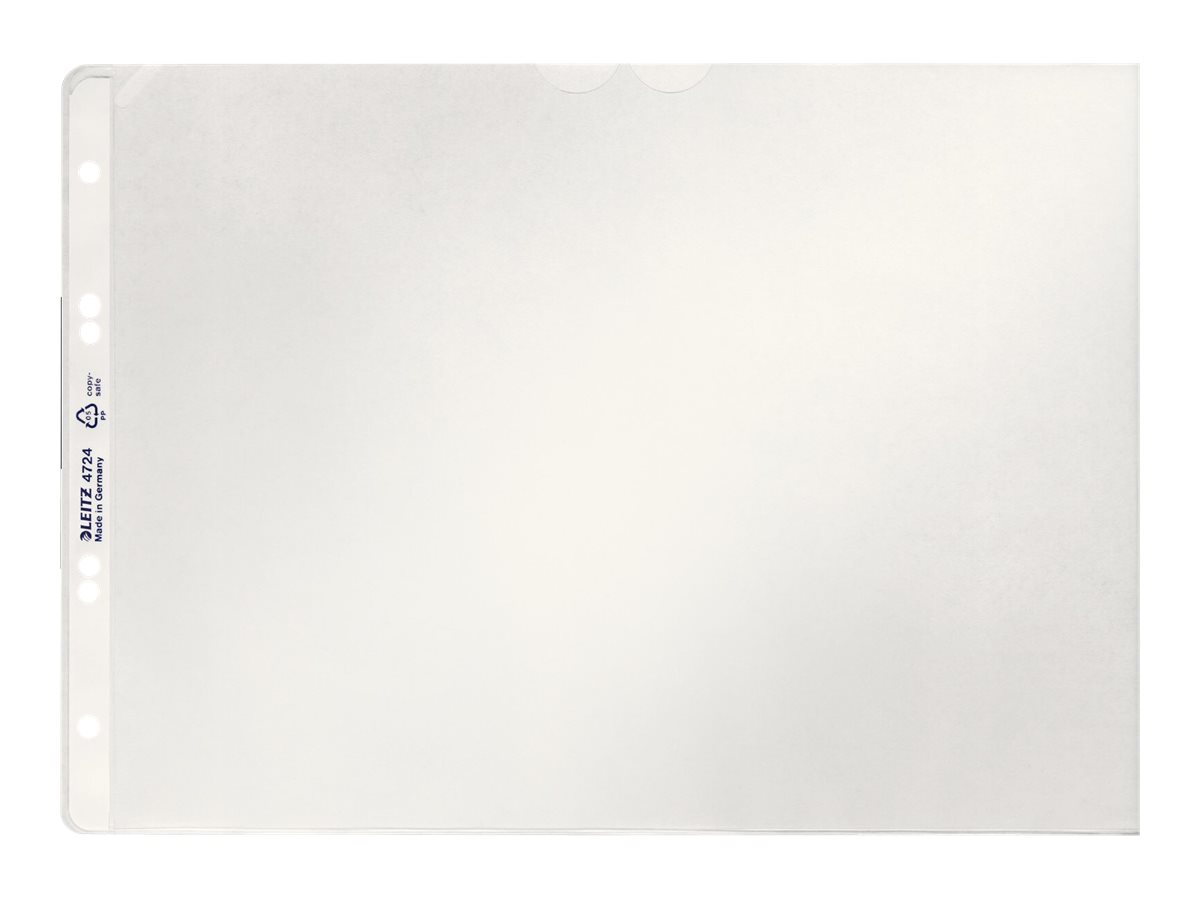 50 LEITZ Prospekthuellen 4724 DIN A4 quer transparent genarbt 0,13 mm 50 LEITZ Prospekthuellen 4724 DIN A4 quer transparent genarbt 0,13 mm
