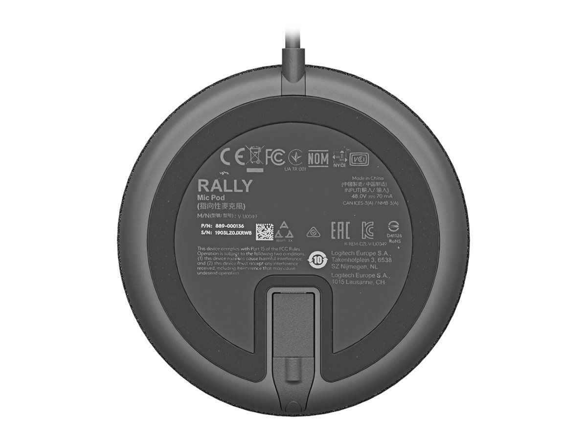 Logitech Rally Mic Pod Mikrofon Schwarz