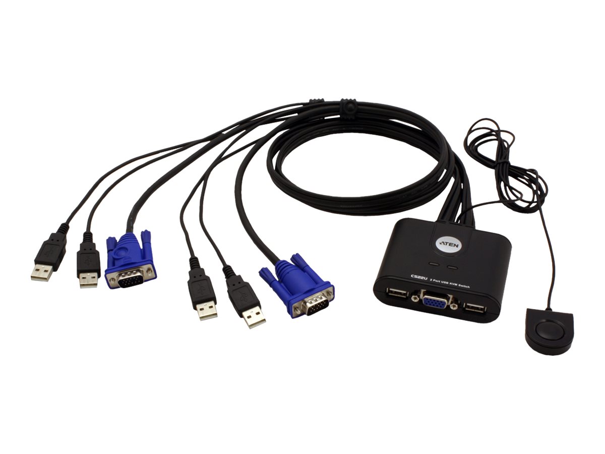 ATEN CS22U KVM Switch VGA USB 2 Ports