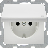 Berker Steckdose SCHUKO 47516089 polarweiss samt Berker Steckdose SCHUKO 47516089 polarweiss samt