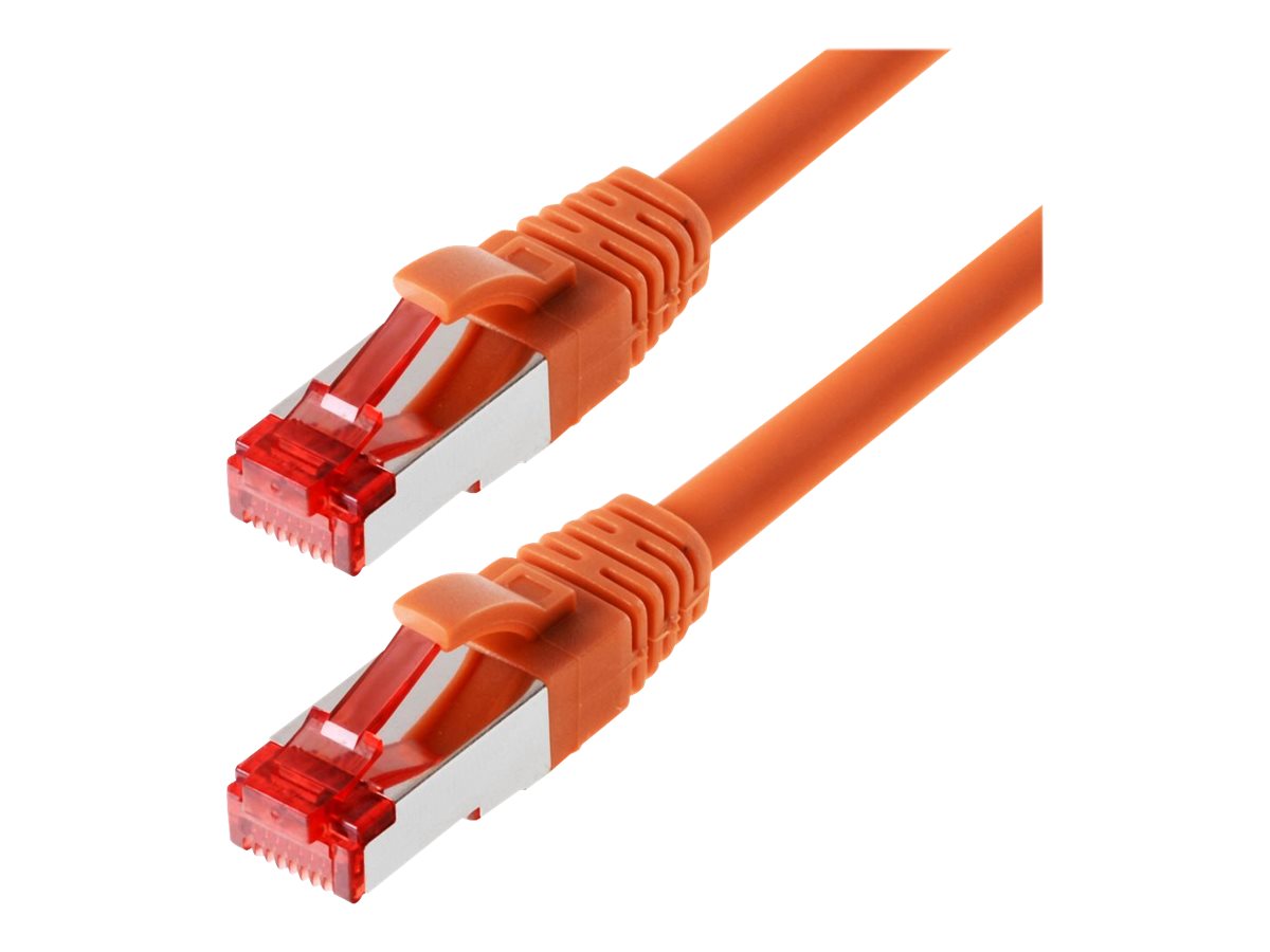 helos Patchkabel Cat 6 SFTP RJ45 orange 0,25m AWG277 LSZH GHMT