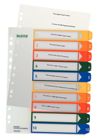 LEITZ Ordnerregister 1293 Vollformat, ueberbreite 1-10 farbig 10-teilig, 1 Satz LEITZ Ordnerregister 1293 Vollformat, ueberbreite 1-10 farbig 10-teilig, 1 Satz